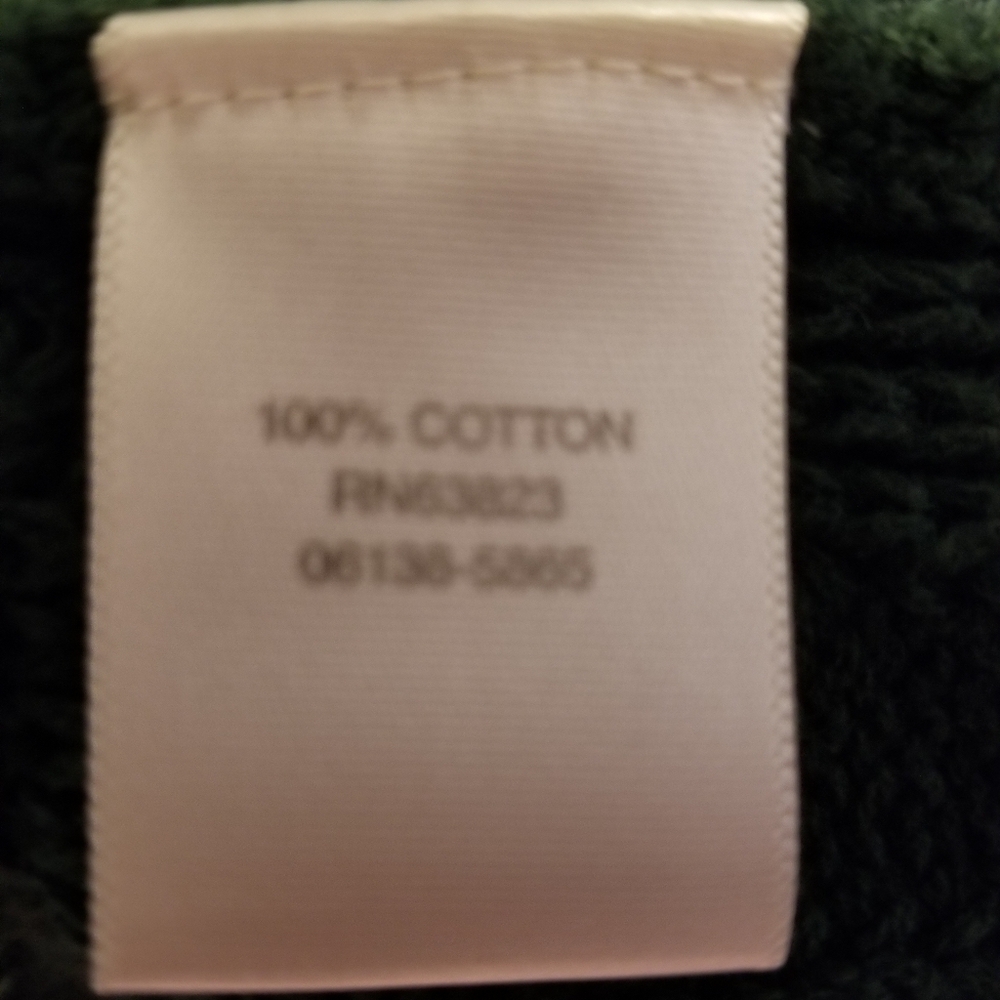 CHRISTOPHER AND BANKS green 100% cotton cable knit long sleeve zip up sweater - Picture 6 of 6